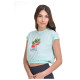 Target Γυναικεία αμάνικη μπλούζα Elastic Hem Single Jersey Crop Top